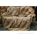 dyed and print tiger color best quality rex rabbit fur blanket
